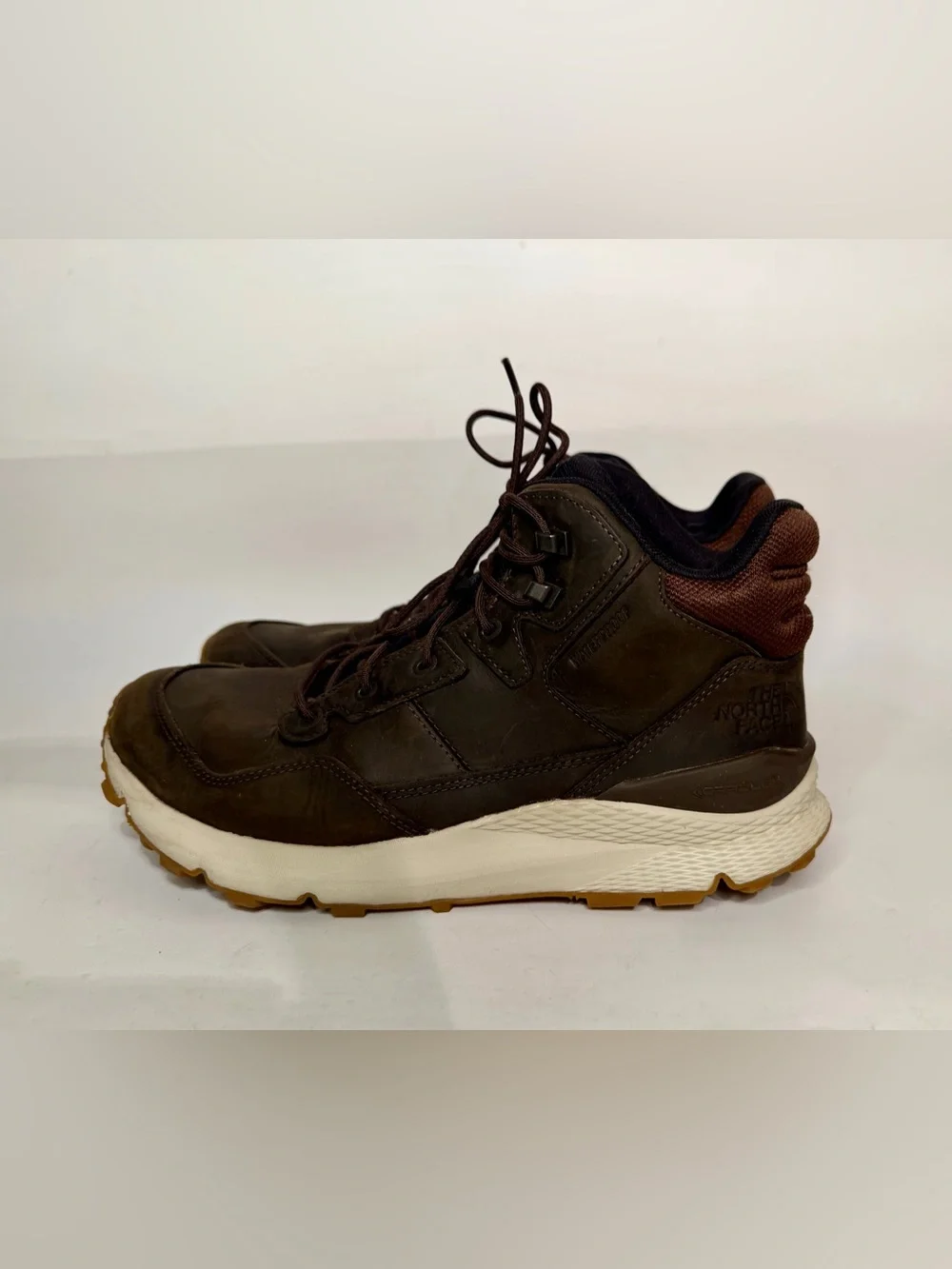 The North Face Men's Vals II Mid Leather Waterproof Boots Black Size 10.5
